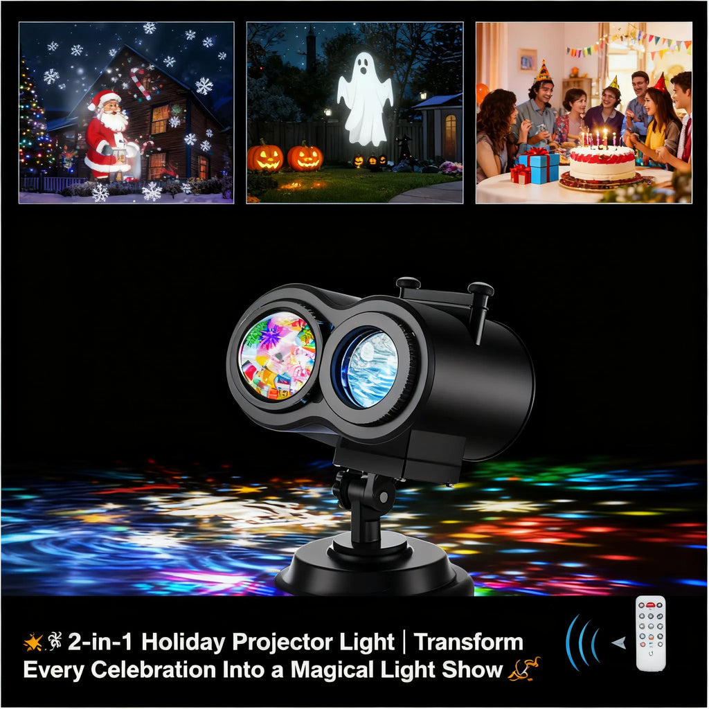 🎅 2-in-1 Outdoor Christmas Projector Light