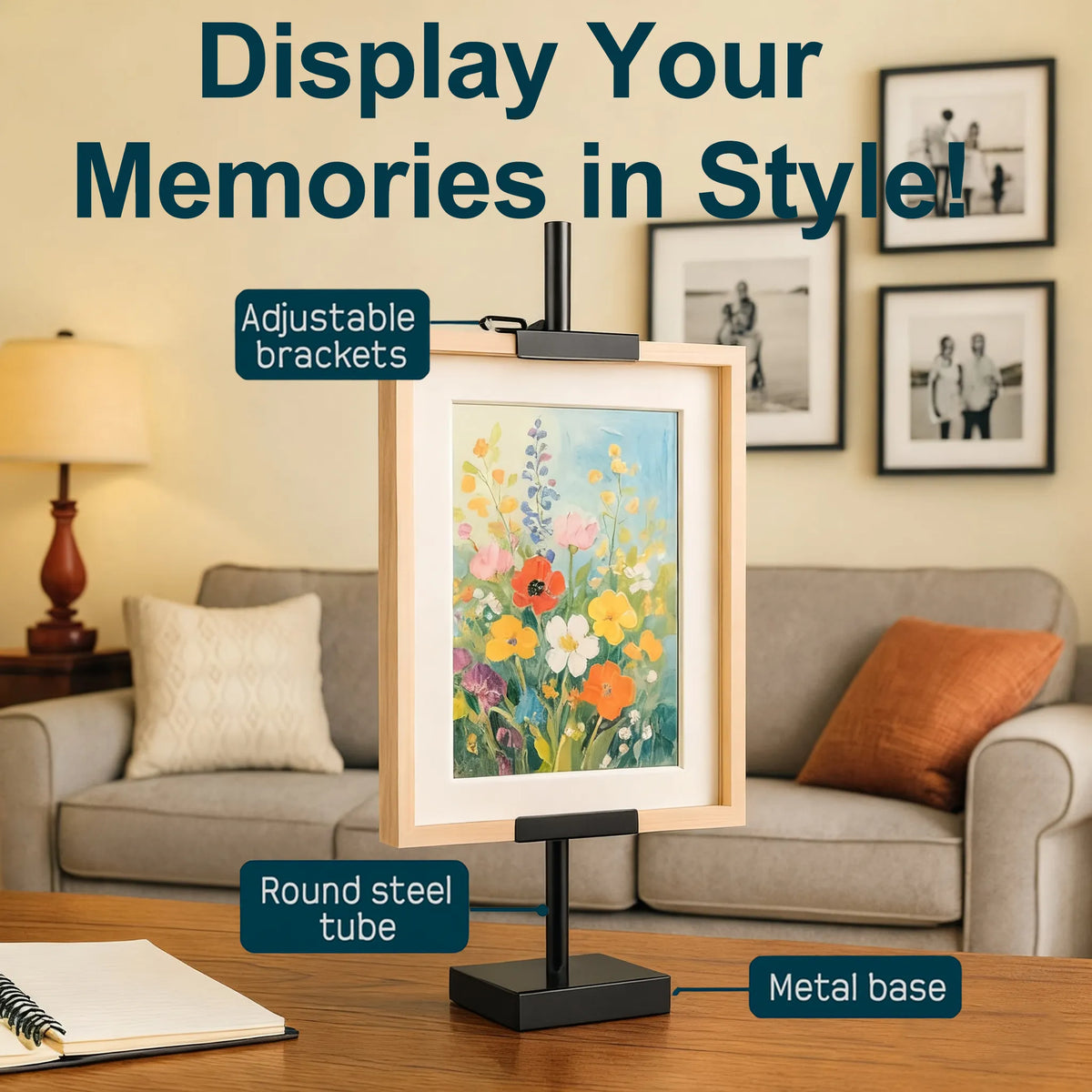 Adjustable Tabletop Easel: Paint or display art comfortably at your desk with a sturdy, space-saving wooden frame. 🎨