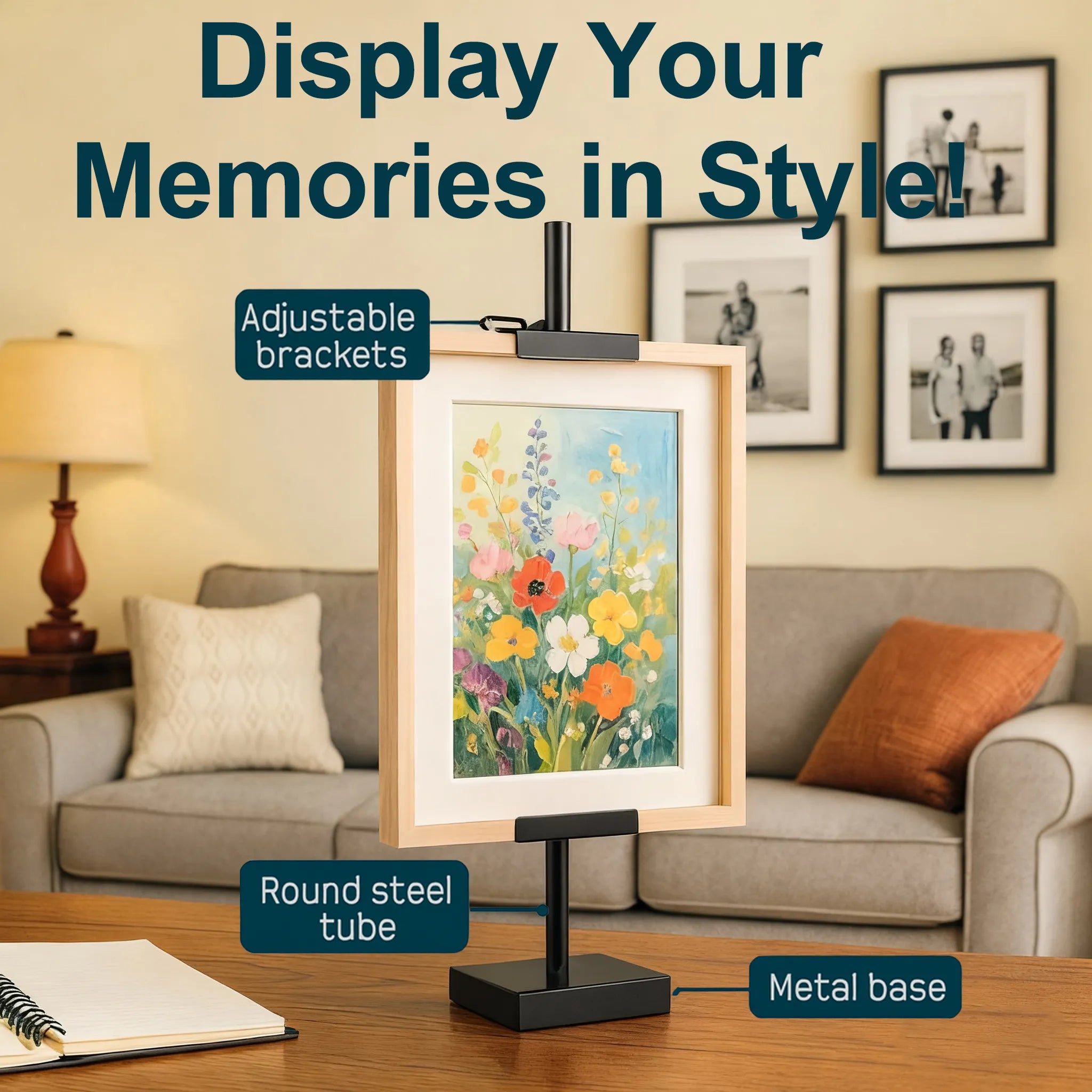 Adjustable Tabletop Easel: Paint or display art comfortably at your desk with a sturdy, space-saving wooden frame 🎨