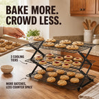 Space-Saving 3-Tier Foldable Cooling Rack