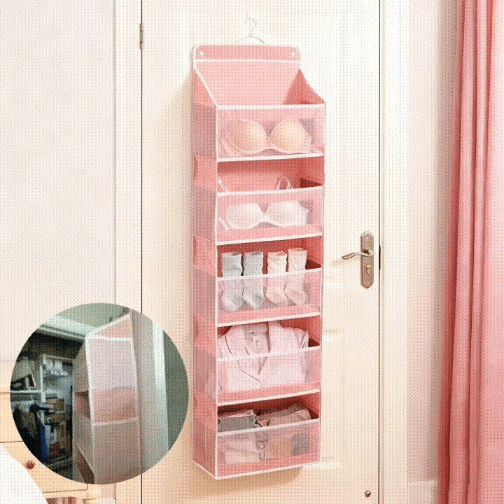 🥼 Over Door Organizer with 5 Large Capacity Pockets✨