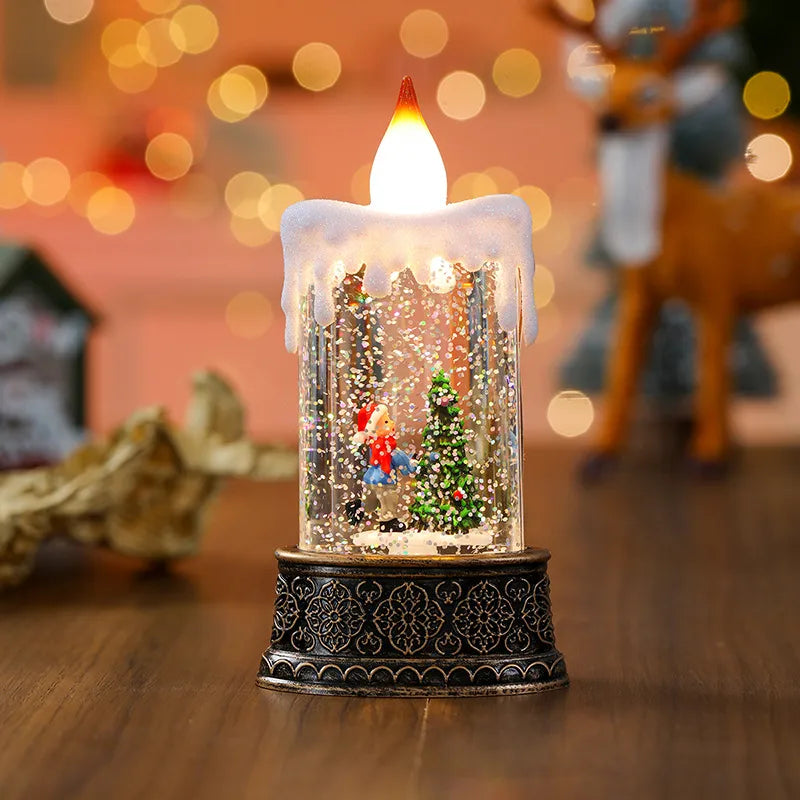 ✨ Christmas Water Candle Lamp – Festive Light & Holiday Centerpiece