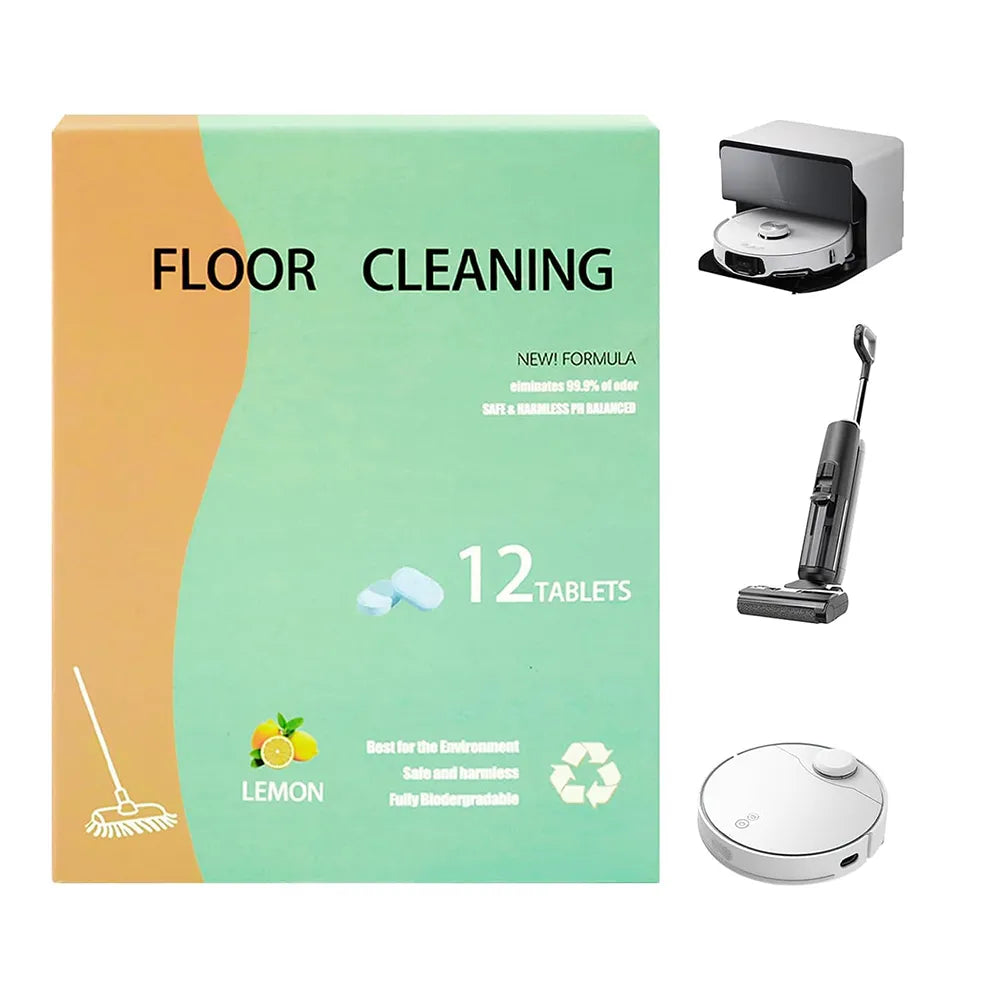 🧼 🍋12-Pack Floor Cleaning Tablets – Deep Clean Your Hard Floors with Ease