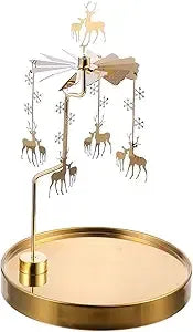 Enchanting Whirls of Light: Rotating Candleholder with Dual-Shape Options for Elegant Evenings