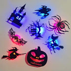 3D Light-Up Halloween Wall Stickers – 30-Piece Set