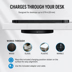 Hidden Through-Desk 10W Wireless Charger Kit
