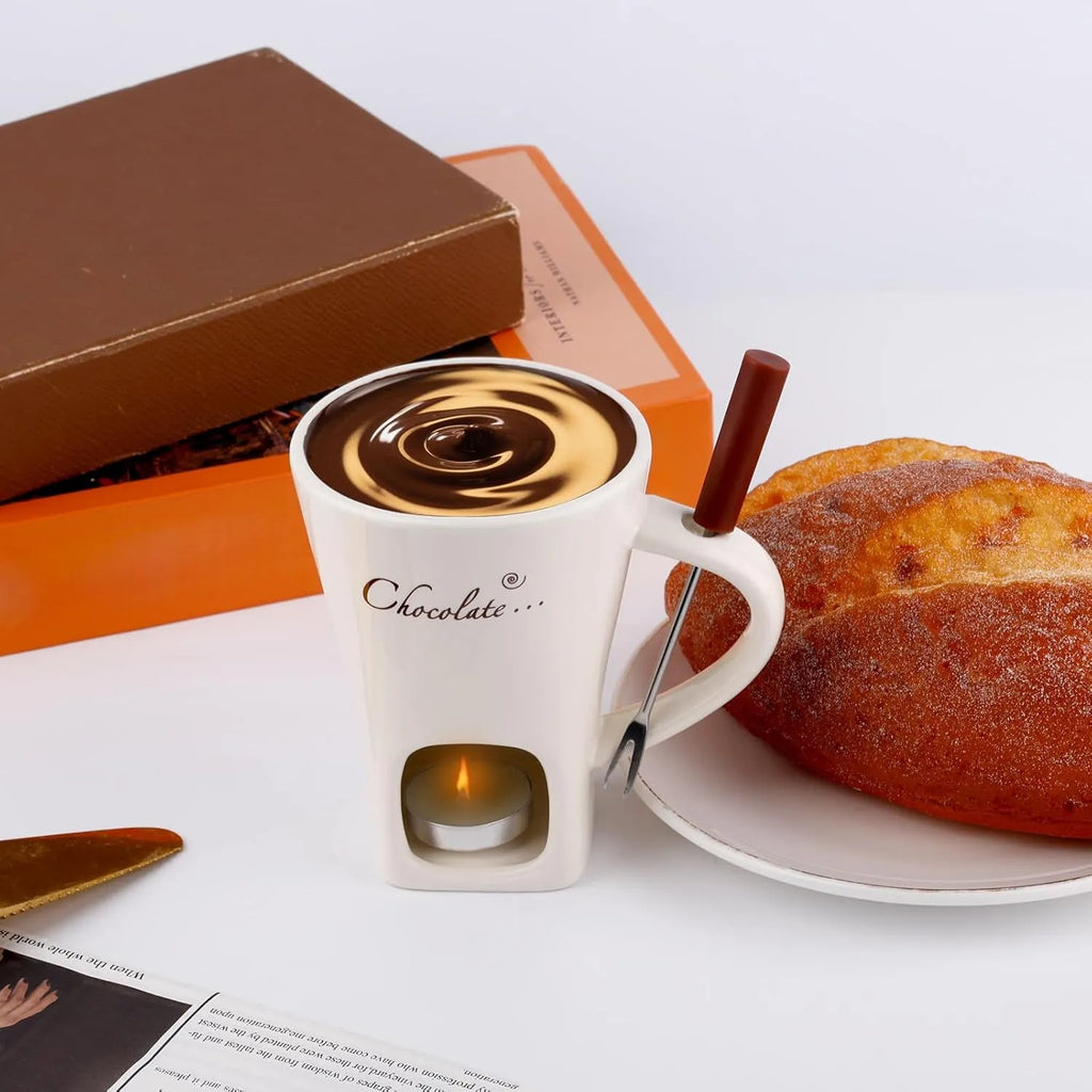 🍫 Chocolate Fondue Mug with Fork