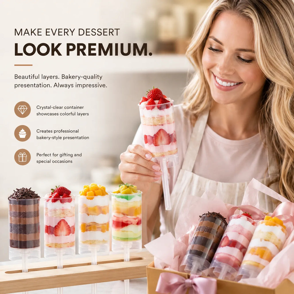 🍰 Push Pop Dessert Containers
