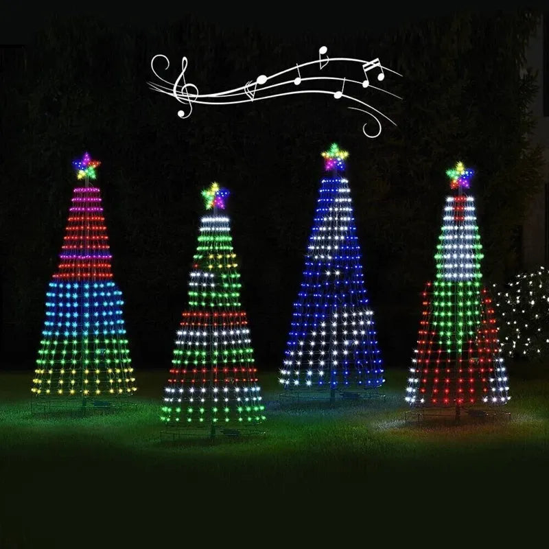 🎄 1.8m LED Light Show Conical Christmas Tree