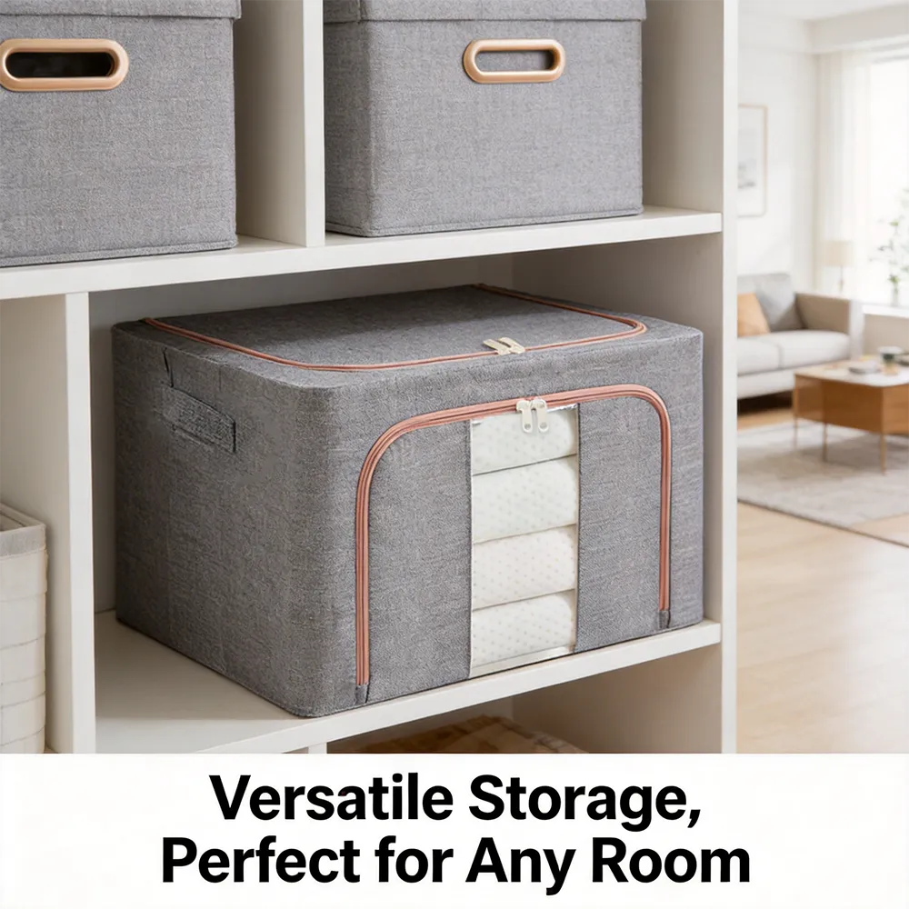 🧺Foldable steel frame storage box