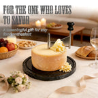 🧀 Semi-Hard Cheese Curling Wheel with Marble Base