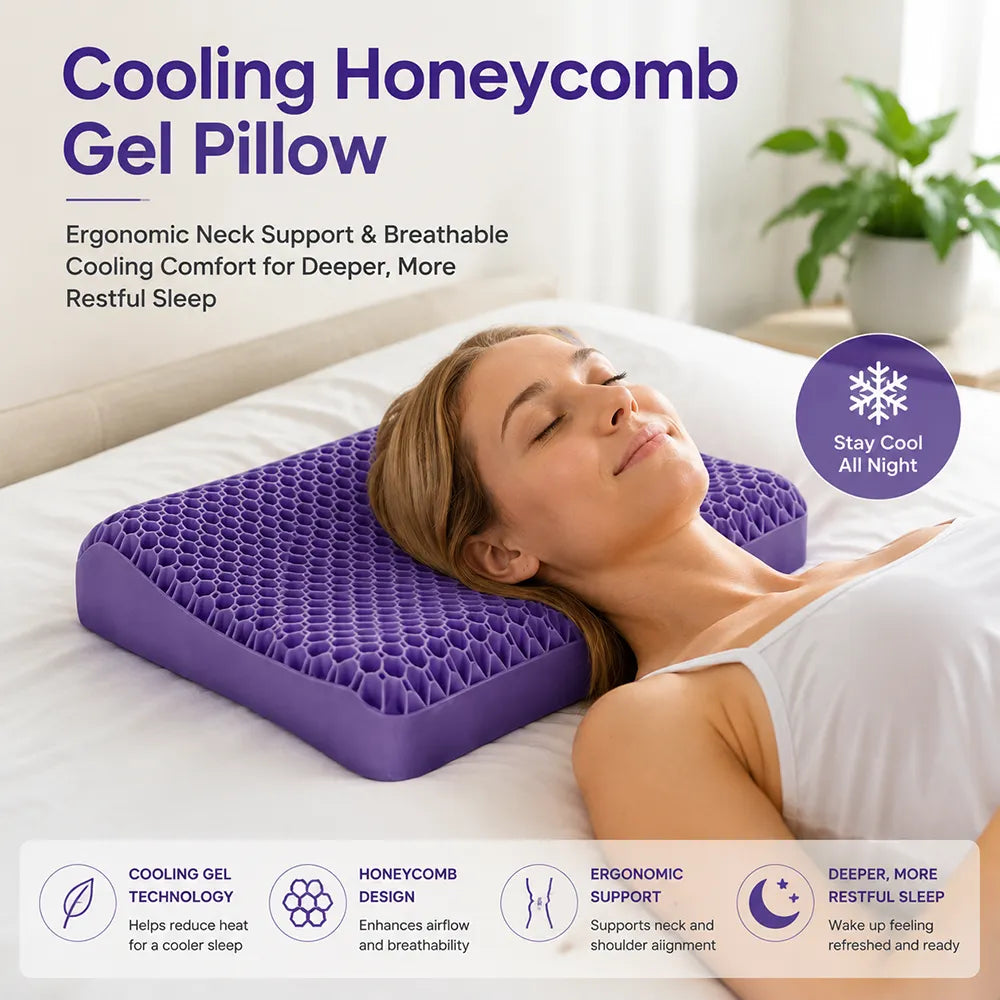 💜 Cooling Honeycomb Gel Pillow