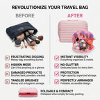 💄Striped Shell-Shaped Travel Cosmetic Organizer Bag