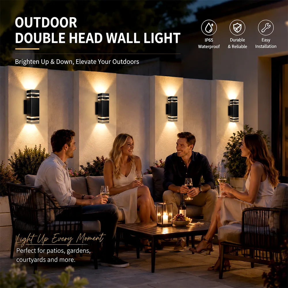 💡 Modern Square Outdoor Wall Lamp