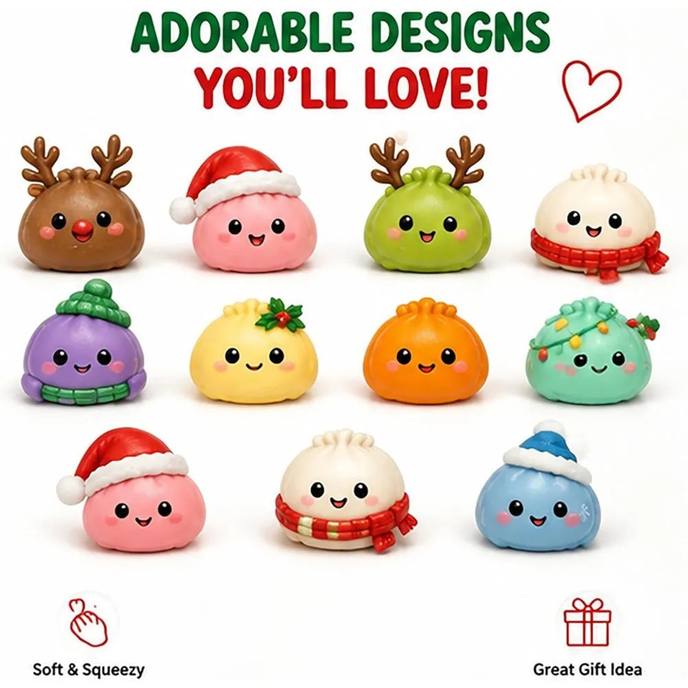 24-Day Christmas Mystery Dumpling Squishy Advent Calendar