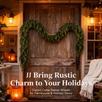 🌿  Christmas Cedar Rattan Wreaths