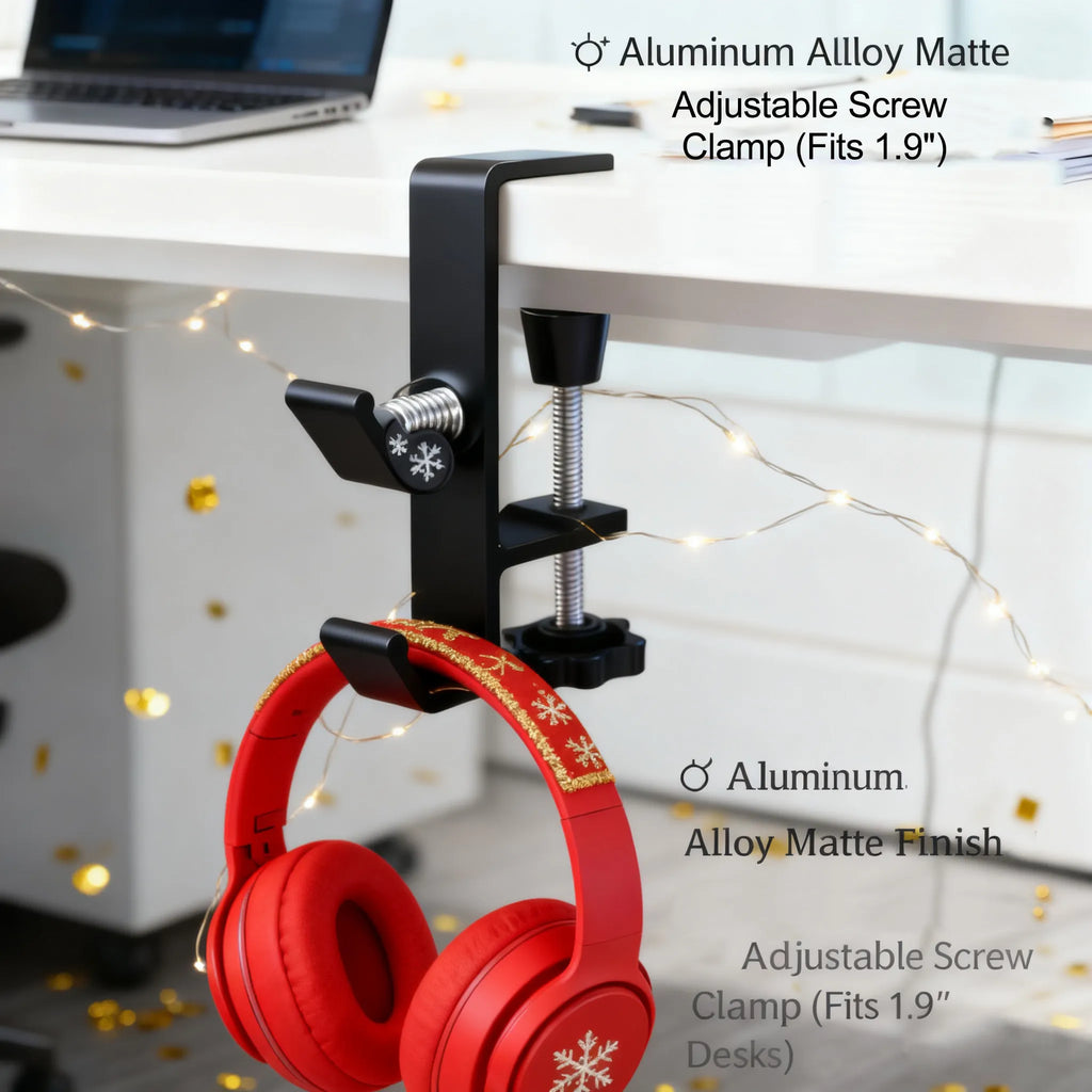 🎄Adjustable Christmas Fireplace Mantel Hooks – Heavy-Duty Stocking & Wreath Hanger Clamps for Holiday Decorations