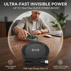⚡ Invisible Under-Desk Wireless Charger