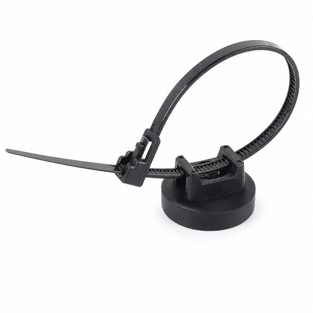 Strong Magnetic Cable Tie Mount Base – No-Drill Cable Organizer