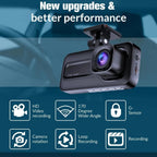 Three-Channel 1080P WiFi Dash Cam with Front, Cabin & Rear Recording