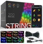 🎄 Bluetooth App-Controlled RGB Christmas Lights – Music Sync, Timer & Smart Color Effects