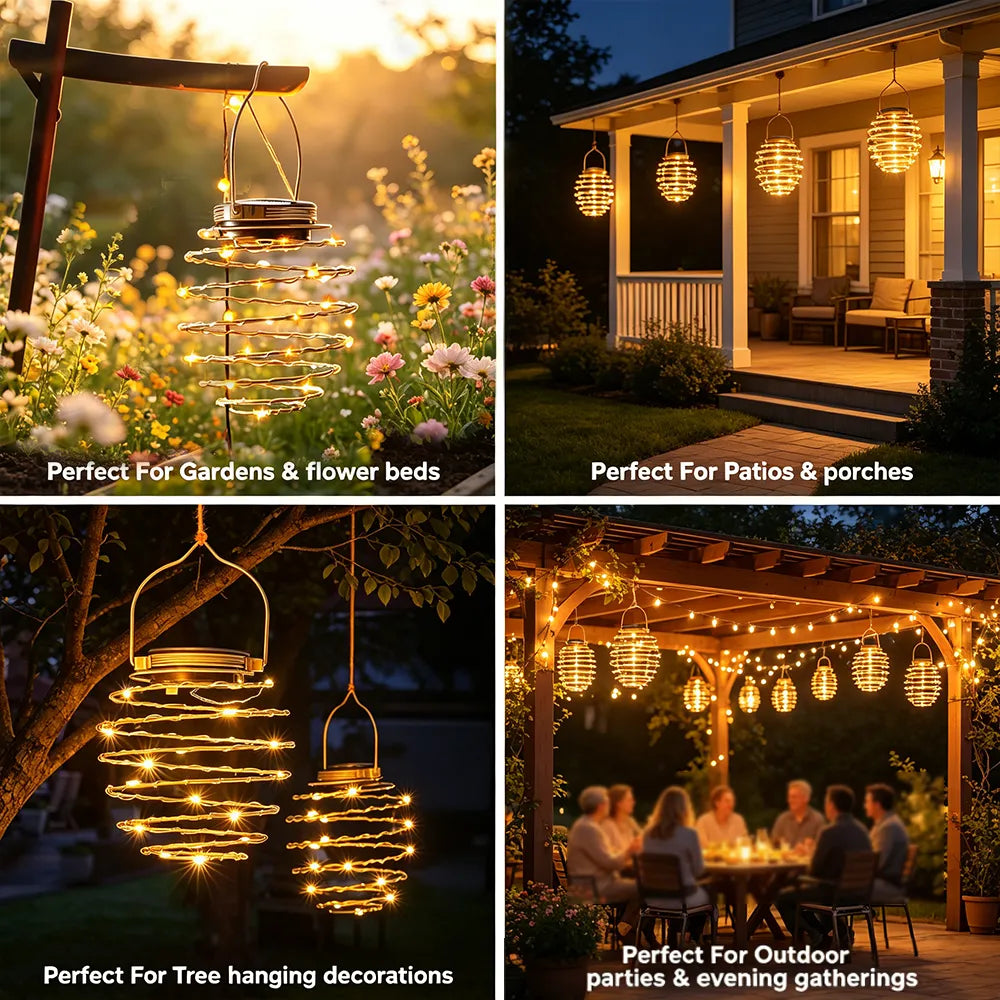 4-Pack Outdoor Solar Pendant Lights ✨🌙