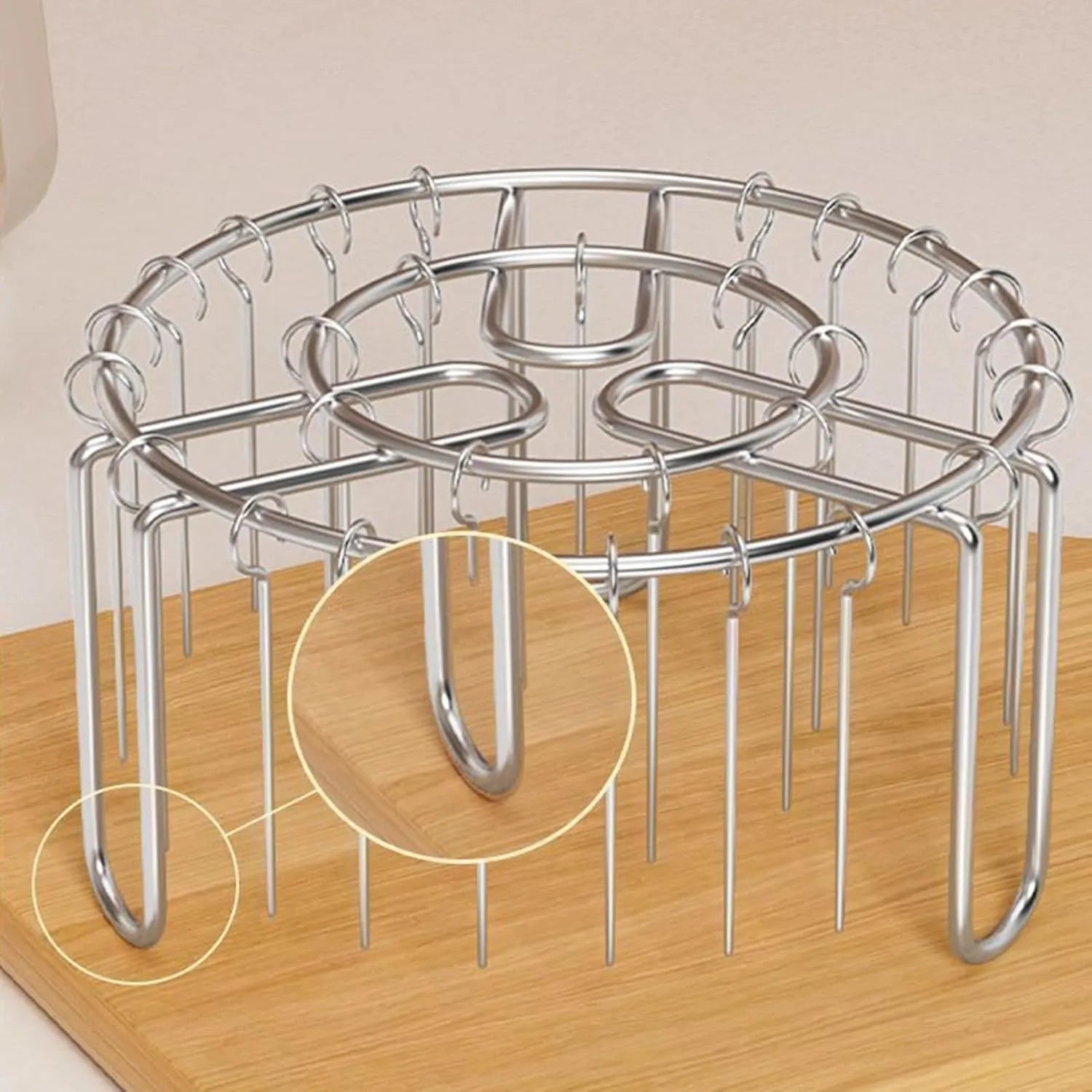 360° Even-Heat Stainless Steel Skewer Rack