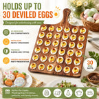 🥚 Double-Sided Wooden Deviled Egg Tray & Serving Board