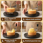 🧀 Semi-Hard Cheese Curling Wheel with Marble Base