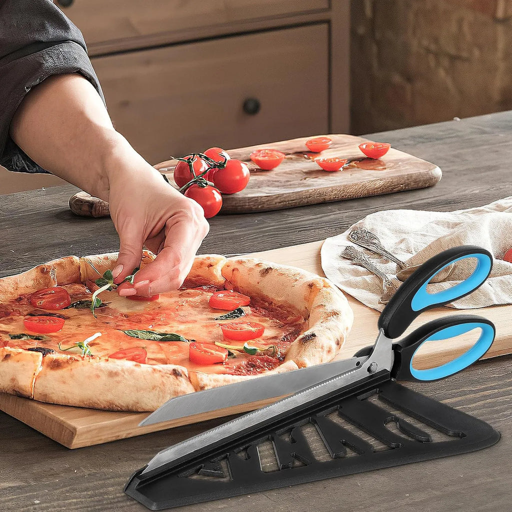 🍕 Stainless Steel Pizza Scissors with Detachable Serving Shovel