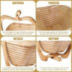 🍏 Foldable Bamboo Fruit Basket – Transform Your Kitchen with Style! 🍏