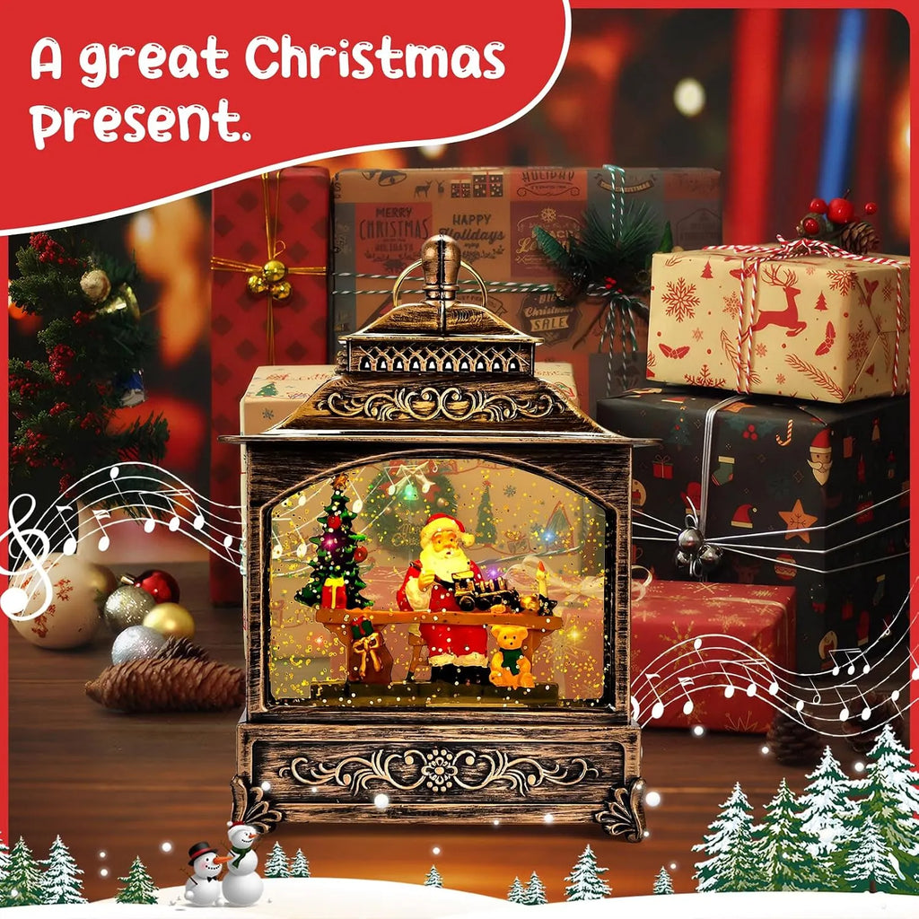 Christmas Musical Swirling Snow Lantern
