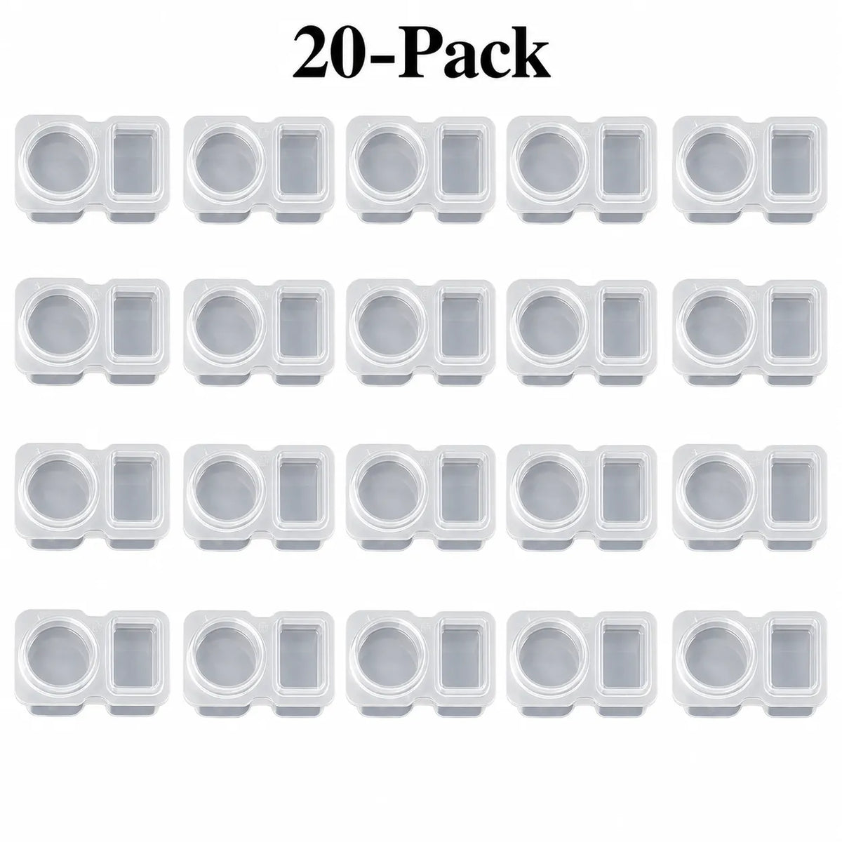 Disposable Dual-Compartment Condiment Containers with Lids