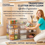 🧺 Medium / Large / Extra-Large Transparent Stackable Storage Drawers