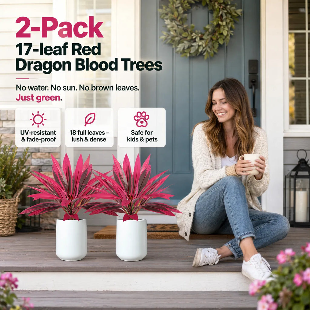 2‑Pack 21.6" Artificial Cordyline Plant