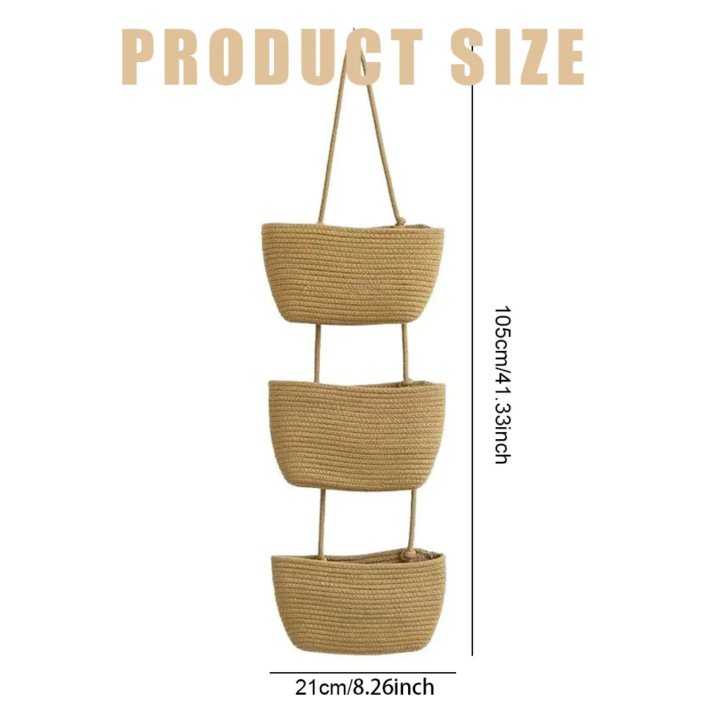 🧺 3-Tier Over-the-Door Hanging Storage Organizer