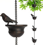 Bird-on-Cups Rain Chain – A Charming Blend of Function & Art