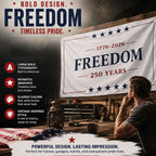 🇺🇸 Freedom 250 Years American Flag – 1776–2026 Patriotic Outdoor Banner