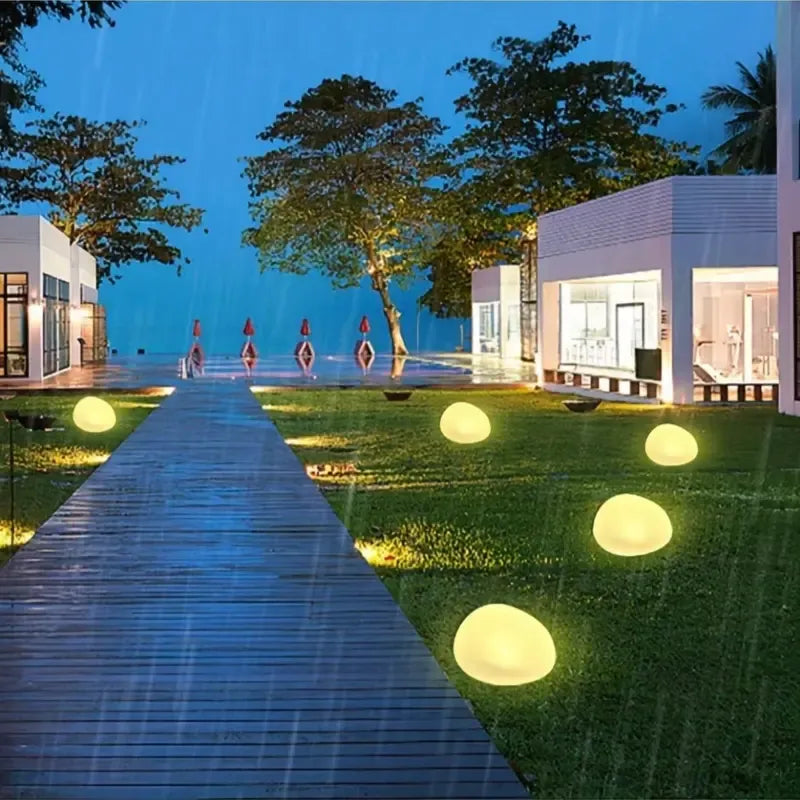 Solar Stone-Look LED Garden Light – Waterproof Outdoor Pathway Lamp for Yard, Patio & Landscape Decor