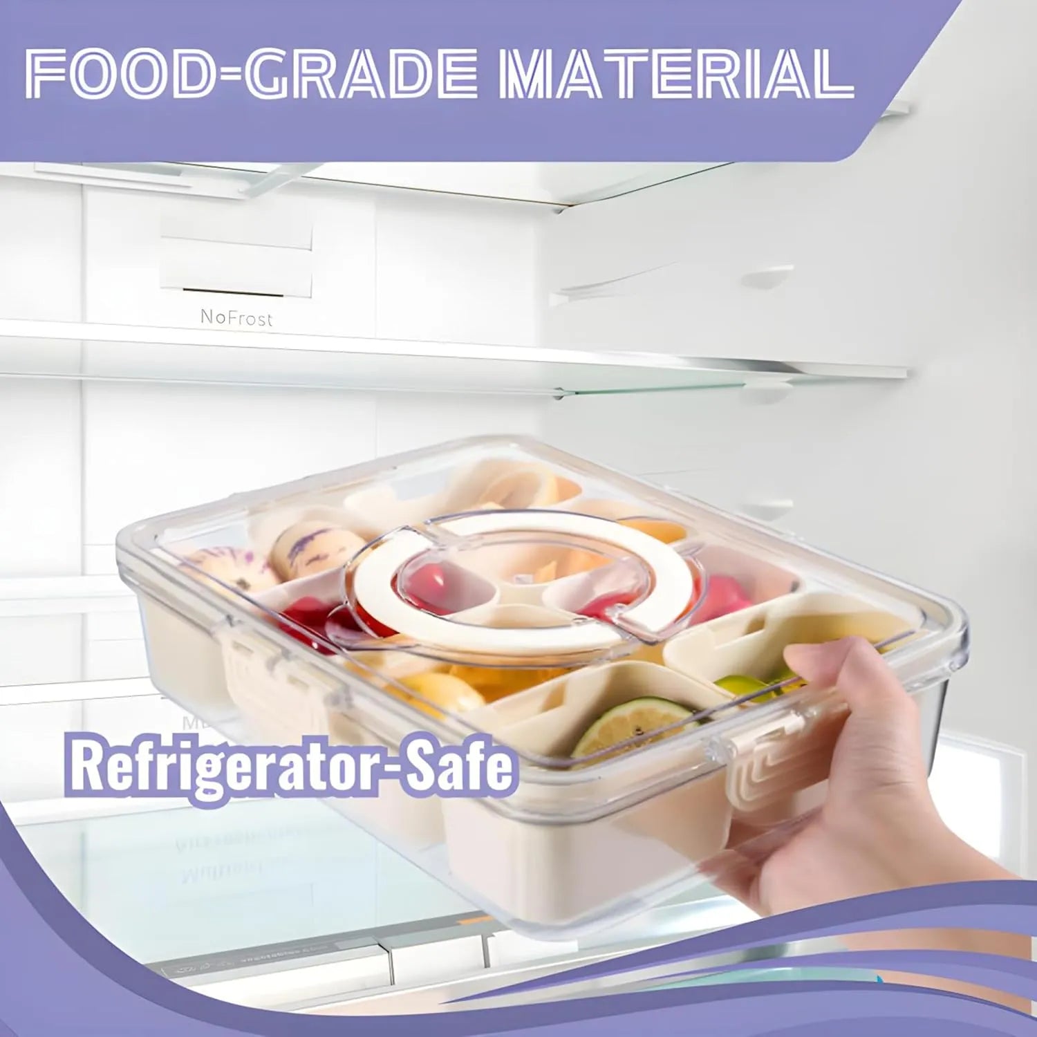 🍱 Air-Tight Snackle Box Container (8 Compartments)