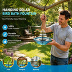 💦 Hanging Solar Bird Bath Fountain