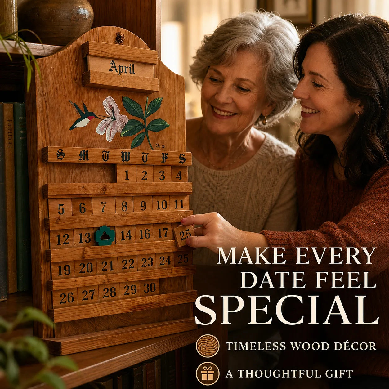 Handcrafted Wooden Perpetual Calendar