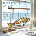 🐟 Handcrafted Coastal Fish Sun Catcher Hanging Decor