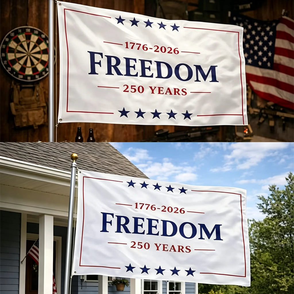 ✨🇺🇸 Freedom 250 Years American Flag – 1776–2026 Patriotic Outdoor Banner