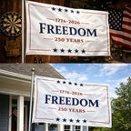 ✨🇺🇸 Freedom 250 Years American Flag – 1776–2026 Patriotic Outdoor Banner