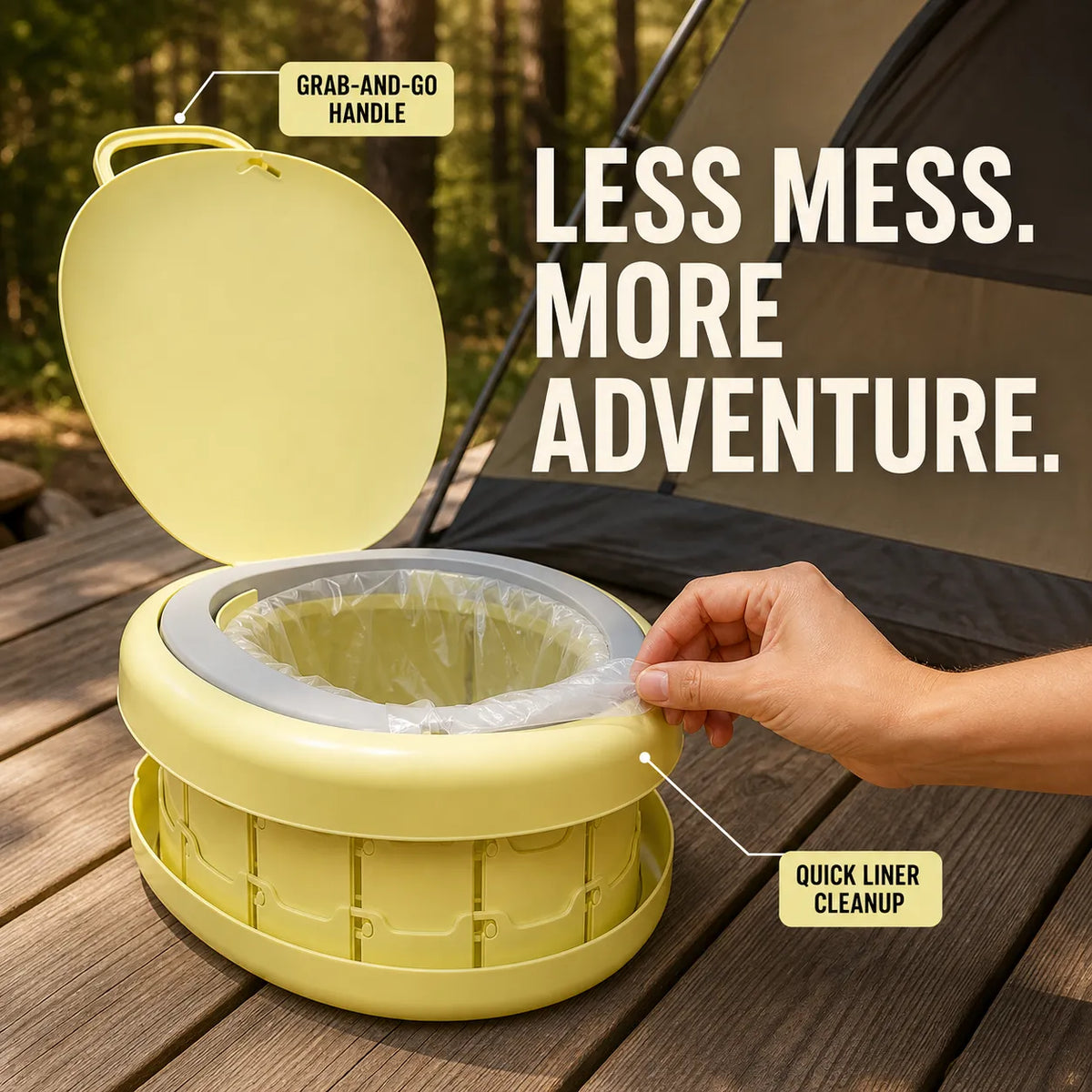 Duckie Fold-Flat Kids Travel Potty with 120 Disposable Liners