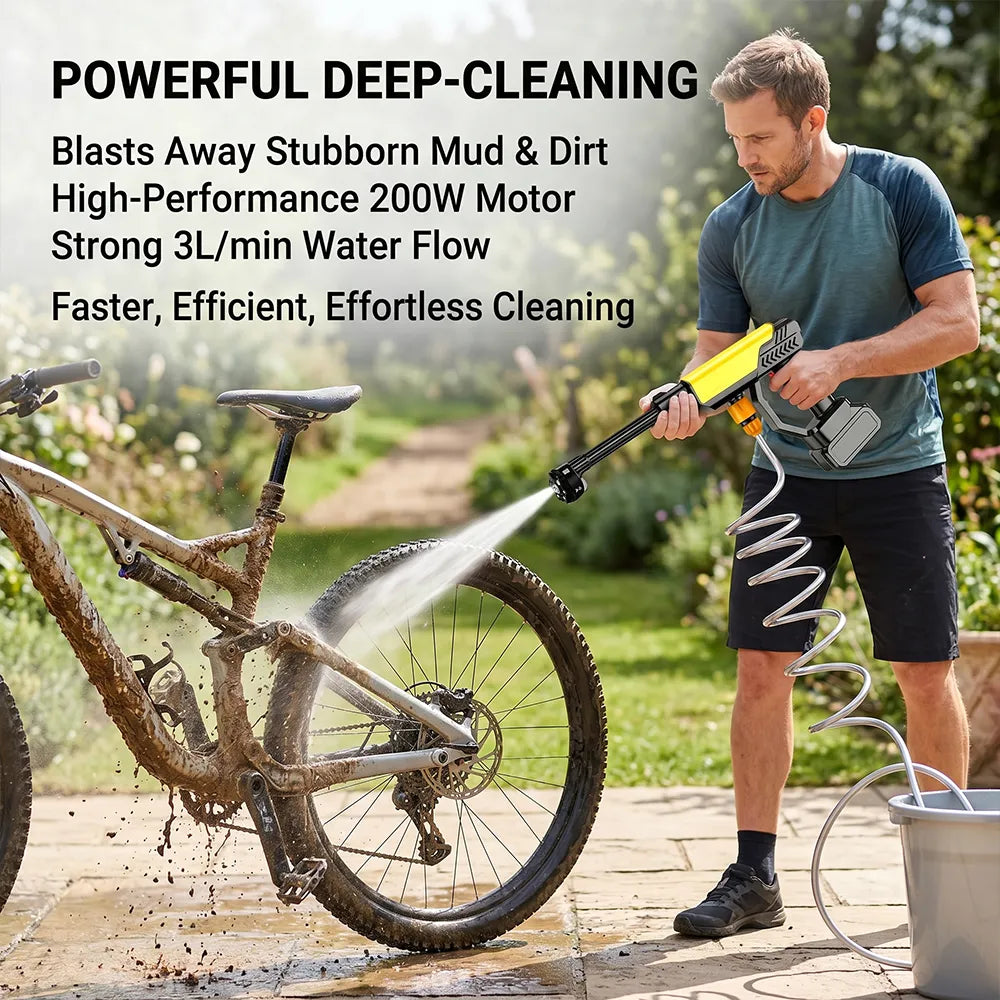 🚿 Cordless High-Pressure Washing Gun