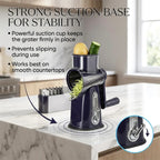 🧀 5-in-1 Rotary Grater with Handle