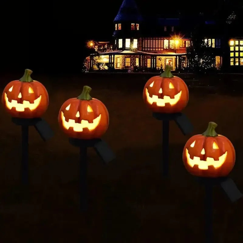 🎃 Light Up Halloween Nights with Solar Pumpkin Pathway Lights!