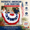 🇺🇸Patriotic American Flag Bunting Decorations for July 4th & Memorial Day